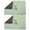 2PK Vigar Pets Club Rectangle Cat/Dog Feeding Mat Green/Brown 60x40cm