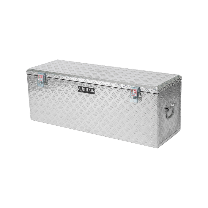 Rhino 1110 x 370 x 410mm Aluminium Checkerplate Tool Box