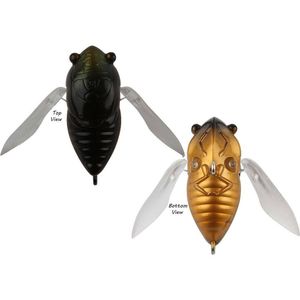 Atomic Hardz Cicada 47mm Surface Topwater Fishing Lure Black Christmas Beetle