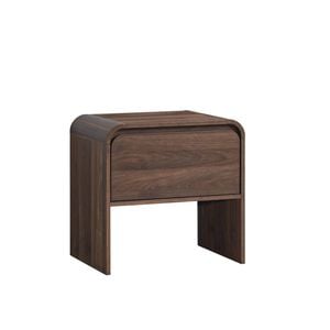 Natalya Bedside Unit Nightstand Side Table 1 drawer walnut