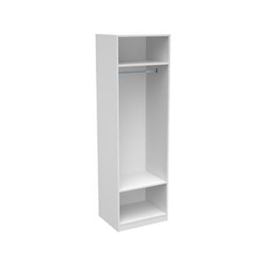 Flexi Storage Wardrobe 606 x 2000 x 480mm White Matte 1 Hang Rail And 2 Shelf Unit