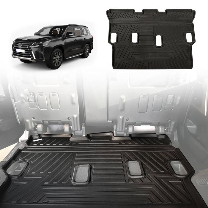 AUSGO Third Row Floor Mat for Lexus LX570 LX Series 2008-2021 Car Liner Mat