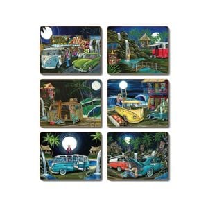 Cinnamon Placemats Cork Backed Set of 6 Luna Lovers 30 x 23cm