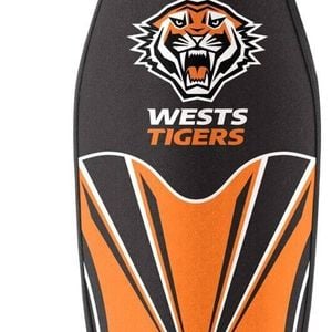 NRL Tallie Stubby Cooler - West Tigers - Tally - Drink Cooler - Zipper