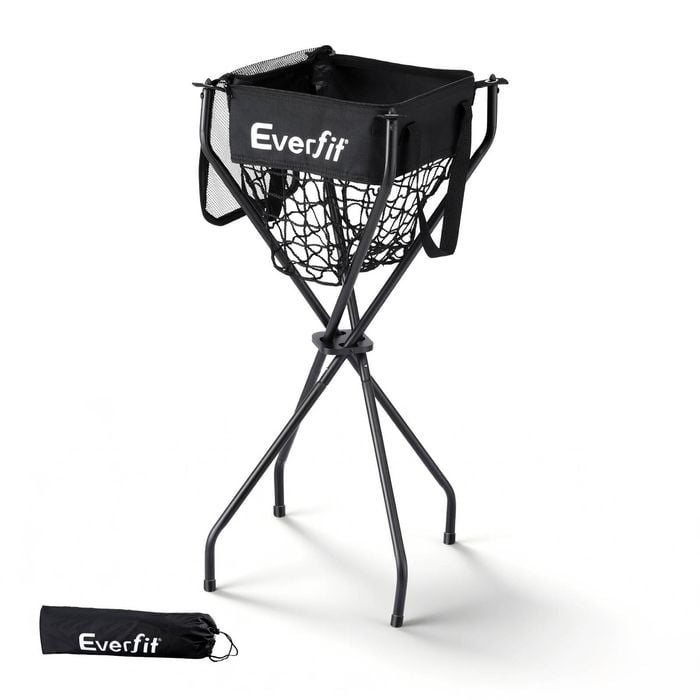 Everfit Portable Pickleball Tennis Ball Hopper Stand Foldable Caddy Basket Base