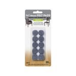 Slipstick 19mm Grey Round Premium Wool Blended Floor Protection Felt - 20 Pack