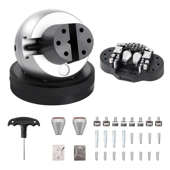VEVOR Ball Vise 360°Rotation Engraving Block 35 PCS Attachment for Gemstone Inlay