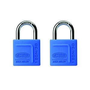 Lockwood 120N 30 + 18mm  Alloy SiliconShackle Padlock - 2 Pack