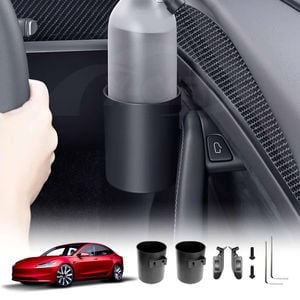 Interior Door Mount Car Cup Holder Rack for Tesla Model 3 Highland 2023-Onwards Set of 2