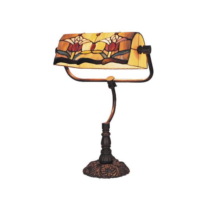 G&g Tulip Bankers Tiffany Table Lamp
