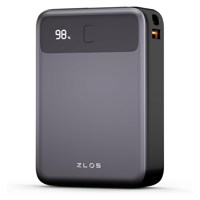 ZLOS 20000mAh Power Bank 35W with Built-in Lightning and TypeC Cables