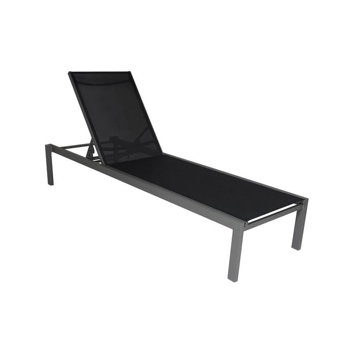 Hartman Black Resort Stacking Sun Lounge