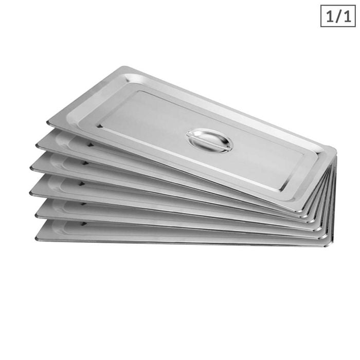 SOGA 6X GN 1/1 Pan Lids – Stainless Steel