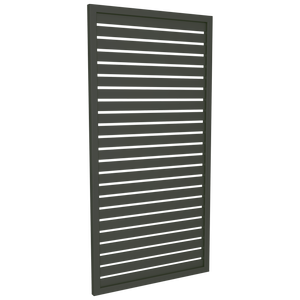 ProtectorAl 300-1000W X 1001-2000H Woodland Grey Aluminium Welded Slat Panel Horizontal 18mm Gap