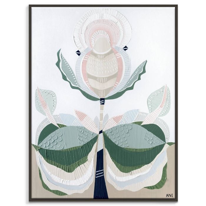 Artist Lane "Banksia Elements No. 2  " by Ani Ipradjian - 41x51cm Black Framed Canvas