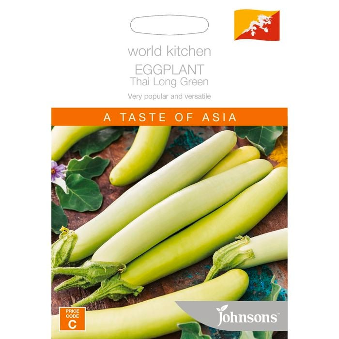 Johnsons World Kitchen Thai Long Green Eggplant Heirloom Seed