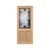Woodcraft 2040 x 820 x 40mm Entrance Door Half Lite Venice TG Glass WI