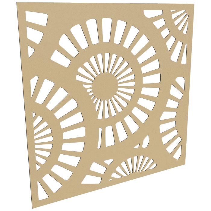 ProtectorAl 300-1200 x 300-1200mm Gold Matt/Gloss White Sunburst Unframed Composite Deco Panel
