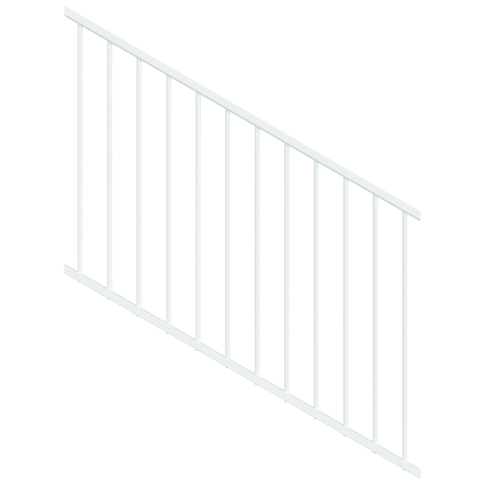 ProtectorAl 350-1200 x 900mm Pearl White Raked 16-30º Flat Top Garden Fence Panel