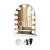 Yezi Arched 3-Colour LED Hollywood Makeup Mirror 40x50CM White