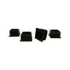Surface Gard 32mm 5/16" Black Threaded Internal Square Plastic End Closure - 4 Pack