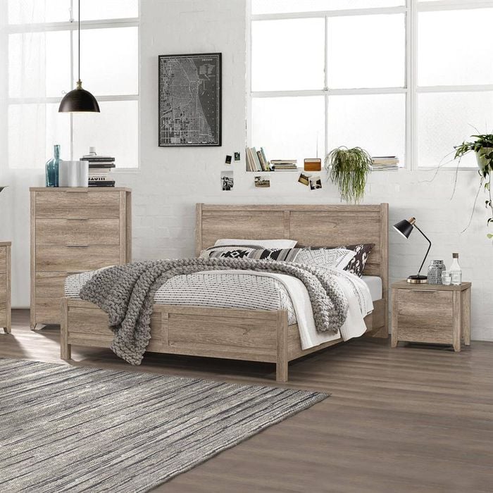 Bedroom Suite 4 pcs Oak Colour in Double Size