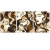 3pcs Brown and beige faces Print 100% Australian Made 3 x 40x60cm (Metal Print)