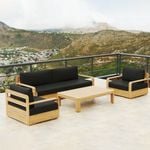 Mimosa Mandala Teak Timber 4 Piece Lounge Setting