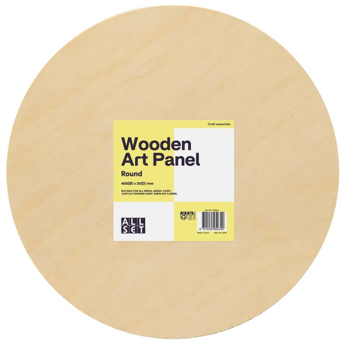 All Set Wooden Art Panel - Round 400 Ø x 20 mm