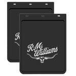 2x Genuine R.M.Williams Car Mud Flaps 36x28cm RMW 4WD Ute Black Mudflaps 36cm drop x 28cm wide