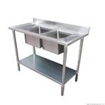 Modular Systems Modular System Double Sink Bench Centre - 1200mm W x 600mm D x 900mm H