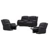 Anderson 1+1+2 Seater Fabric Electric Recliner Sofa Lounge Chair Set Jet Dark Grey