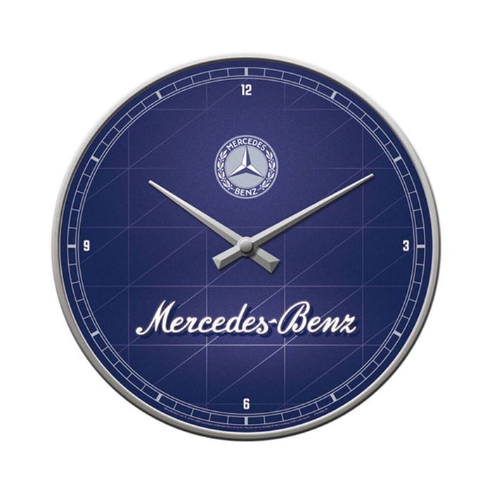 Nostalgic-Art Metal Wall Clock Mercedes-Benz 30cm - Blue