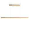Oriel Lighting Kerf Ash Wood Tricolour Led Linear Pendant Light 150cm