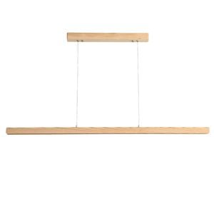 Oriel Lighting Kerf Ash Wood Tricolour Led Linear Pendant Light 150cm