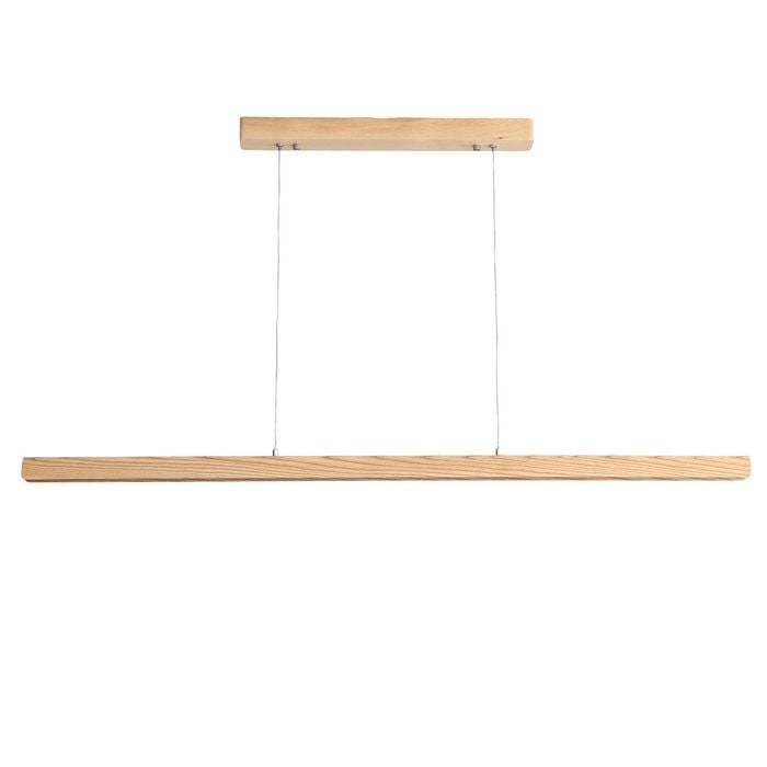 Oriel Lighting Kerf Ash Wood Tricolour Led Linear Pendant Light 150cm