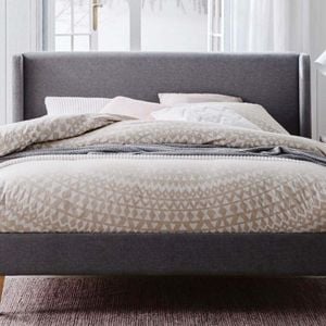 Istyle Quinton Double Bed Frame Fabric Grey