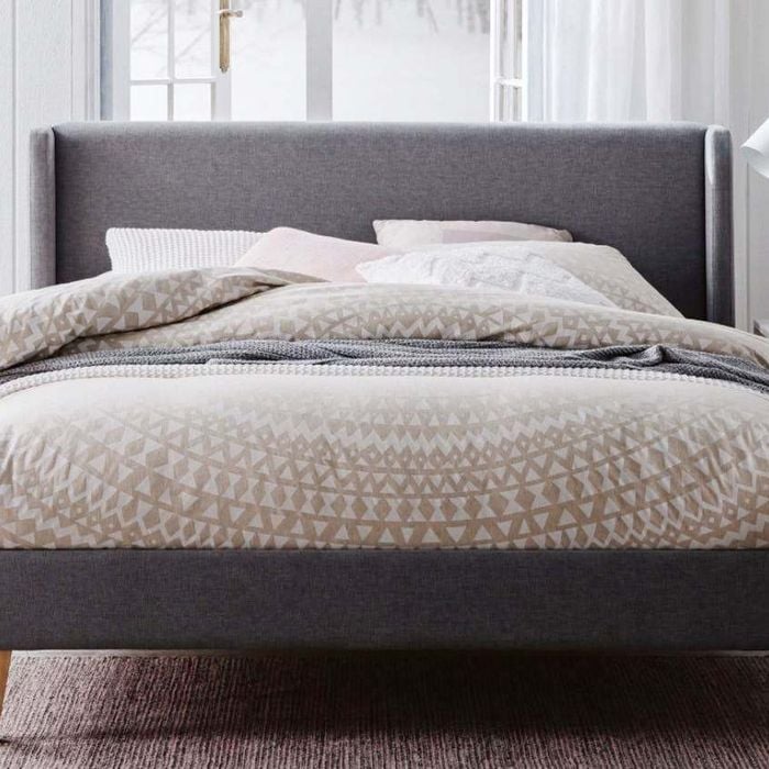 Istyle Quinton Double Bed Frame Fabric Grey