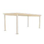 Absco Structures 3.11 x 6.12 x 2.60m Smooth Cream Signature Insulated Single Carport