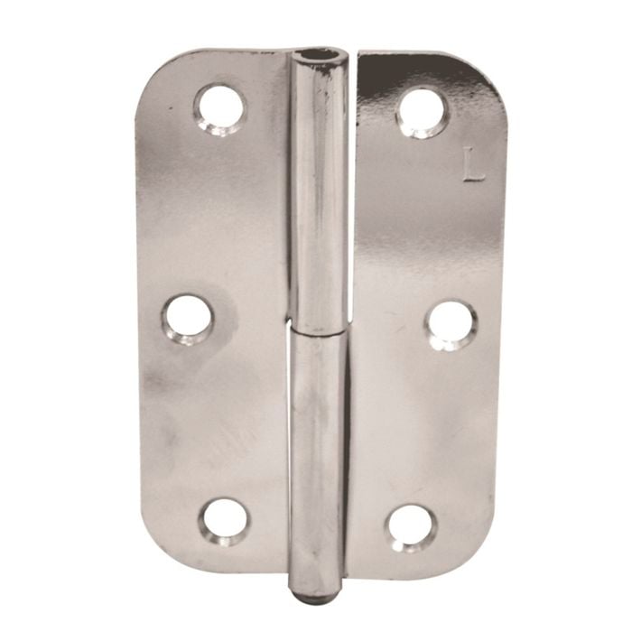Lane 90mm Polished Chrome Left Hand Lift Off Pin Radius Hinge
