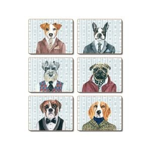 Cinnamon Cork Backed Coasters Set of 6 Dogs Dinner