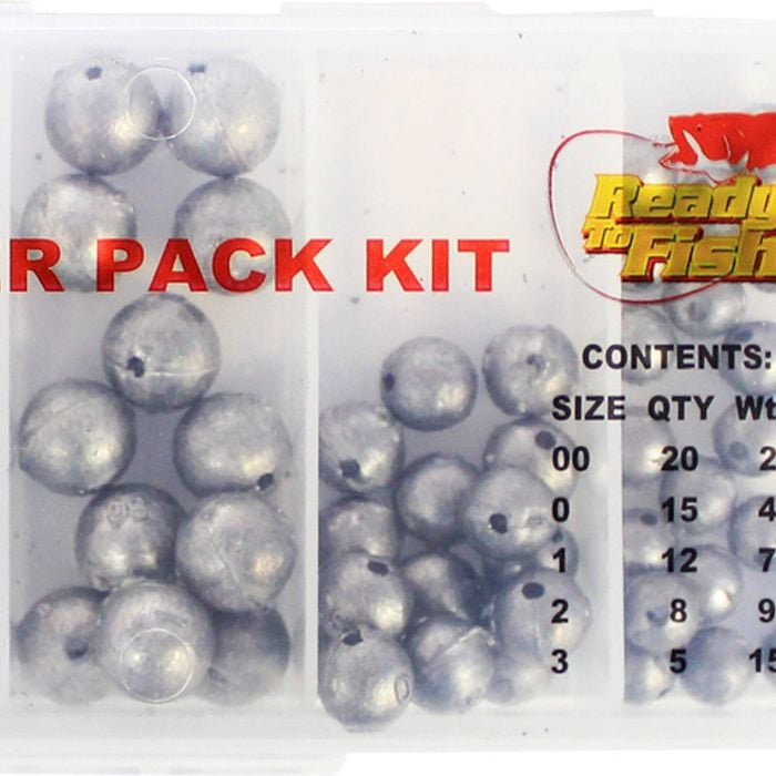 Surecatch Ball Sinkers - 60 Piece Bulk Pack - Super Value 5 Popular Sizes