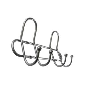 Adoored 4 Hook Satin Chrome Wire Deco Hook Rack