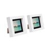 Nicola Spring 4" x 4" White 3D Box Photo Frames - 2" x 2" Mount - Pack of 2