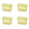 2x 2pc LocknLock Fresh Block 640ml Food Storage Container Set 14.6x10.3cm Green
