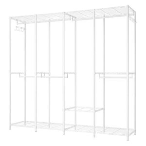 Levede Heavy Duty Clothes Rack Organizer 500kg Carbon Steel Bedroom White