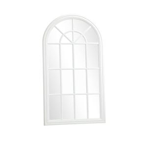 Oikiture 76x51cm Window Mirror Wall Mirrors Wooden White