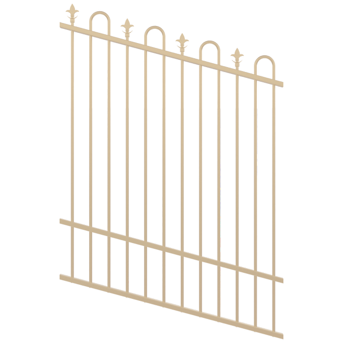ProtectorAl 0350-1200W x 1200H Primrose Loop & Spear Top Pool Fence Panel Raked Up to 15º