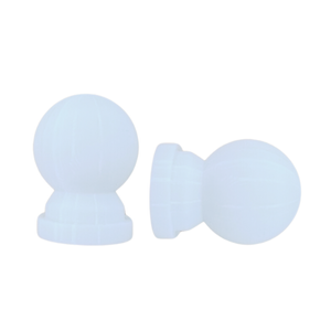 Pillar 16mm White Ball Curtain Rod Finials
