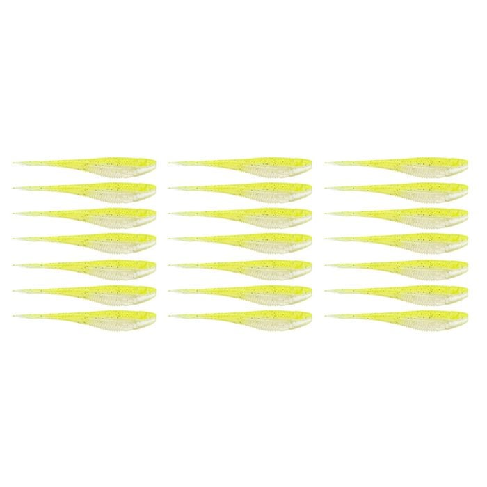 3x 7PK 3.75In Rapala Crush City The Jerk Plastic Minnow Lures - Neon Pearl